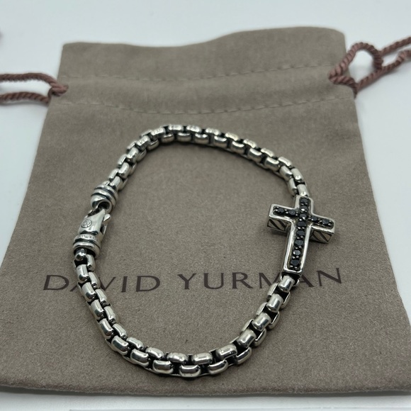 David Yurman Sterling Silver Cross Bracelet - Picture 2 of 5